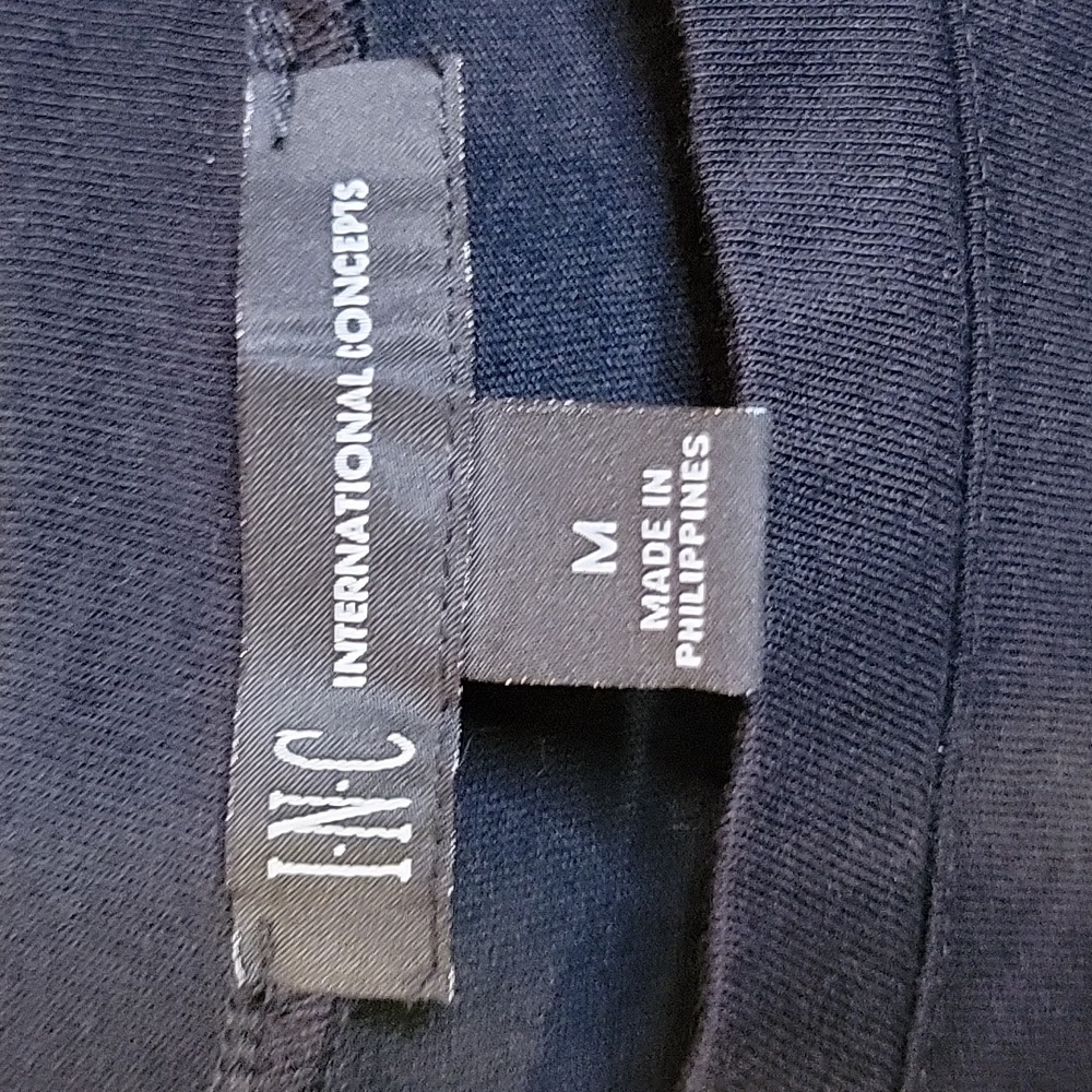 INC International Concepts Black Dolman Sleeve Boxy Top - Picture 8 of 9